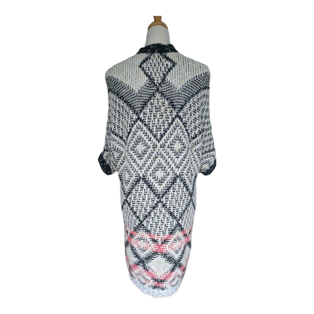 Carol Anderson for Cabi Boho Aztec Relaxed Fit Short Sleeve Cardigan Size M